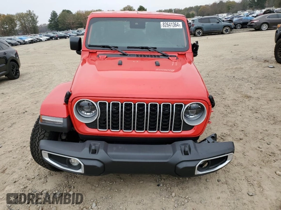 2024 Jeep Wrangler Sahara z VIN 1C4PJXEG1RW268303, wystawiony jako Copart lot #82641364 z przebiegiem 211 mil mil oraz Szkoda całkowita • Salvage title. Historia ofert i sprzedaży dostępna na DreamBid. Obrazek 5.
