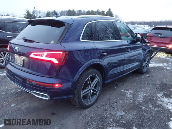2018 Audi SQ5 Premium Plus with VIN WA1A4AFY2J2085029, listed as a IAAI auction lot 41015161 with 84,590 mi miles and . Bid and sale history available at DreamBid. Image 4.