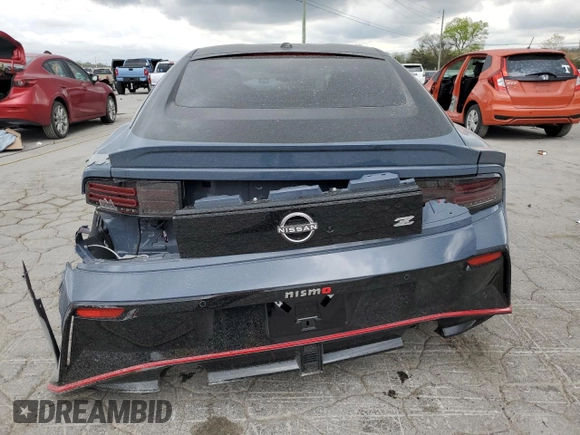 2024 Nissan Z Nismo with VIN JN1BZ4CH0RM367514, listed as a Copart auction lot 52297105 with 1,232 mi miles and Salvage Title. Bid and sale history available at DreamBid. Image 6.