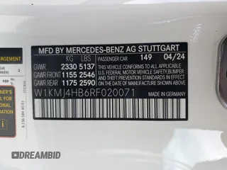 2024 Mercedes-Benz CLE 300 z VIN W1KMJ4HB6RF020071, wystawiony jako Copart lot #89260835 z przebiegiem 7659 mil mil oraz Szkody całkowita. Historia ofert i sprzedaży dostępna na DreamBid. Obrazek 12.