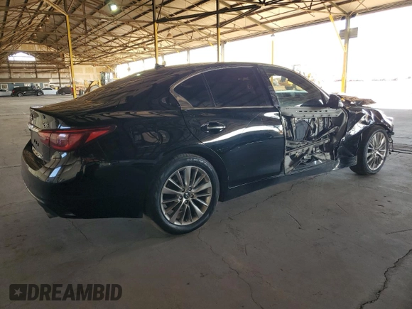 2019 Infiniti Q50 3.0t LUXE with VIN JN1EV7APXKM513587, listed as a Copart auction lot 77808874 with 71,729 mi miles and Clean Title. Bid and sale history available at carsss.com. Image 3.