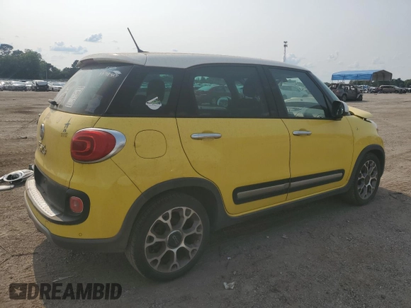 2014 FIAT 500L Trekking with VIN ZFBCFADH3EZ010061, listed as a Copart auction lot 59263115 with 98,207 mi miles and Salvage title. Bid and sale history available at DreamBid. Image 3.
