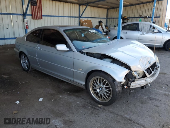 2002 BMW 3 Series 330Ci with VIN WBABN53412JU26649, listed as a Copart auction lot 72139944 with 214,534 mi miles and Salvage Title. Bid and sale history available at DreamBid. Image 4.