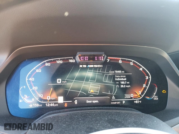 2020 BMW X5 M50i with VIN 5UXJU4C06L9C45320, listed as a Copart auction lot 74911604 with 78,465 mi miles and Salvage Title. Bid and sale history available at carsss.com. Image 9.