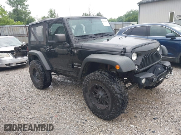 2015 Jeep Wrangler Willys Wheeler with VIN 1C4AJWAG8FL759566, listed as a IAAI auction lot 42716154 with 95,744 mi miles and . Bid and sale history available at DreamBid. Image 1.