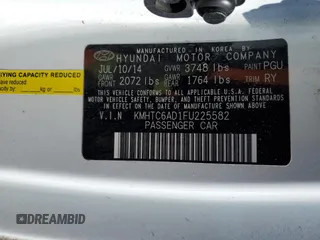 2015 Hyundai Veloster RE:FLEX with VIN KMHTC6AD1FU225582, listed as a Copart auction lot 64731024 with 125,783 mi miles and Non Repairable. Bid and sale history available at carsss.com. Image 12.