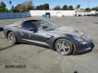 2014 Chevrolet Corvette 3LT with VIN 1G1YF2D71E5109963, listed as a Copart auction lot 77687814 with 34,089 mi miles and Salvage title. Bid and sale history available at DreamBid. Image 4.