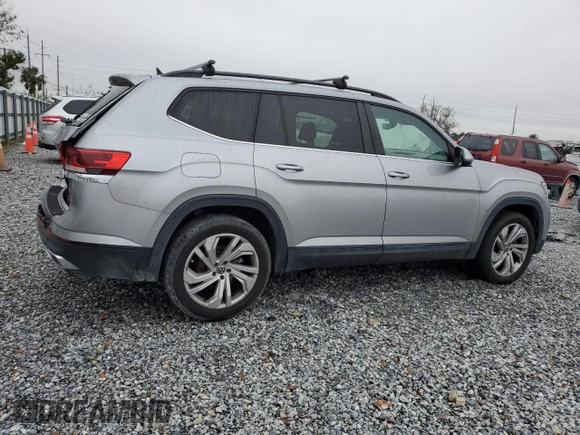 2021 Volkswagen Atlas SE with VIN 1V2JP2CA0MC524266, listed as a Copart auction lot 88960715 with 58,438 mi miles and Non repairable. Bid and sale history available at DreamBid. Image 3.