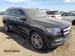2021 Mercedes-Benz GLS 450 with VIN 4JGFF5KE5MA566388, listed as a Copart auction lot 60501554 with 29,260 mi miles and Salvage Title. Bid and sale history available at DreamBid. Image 4.