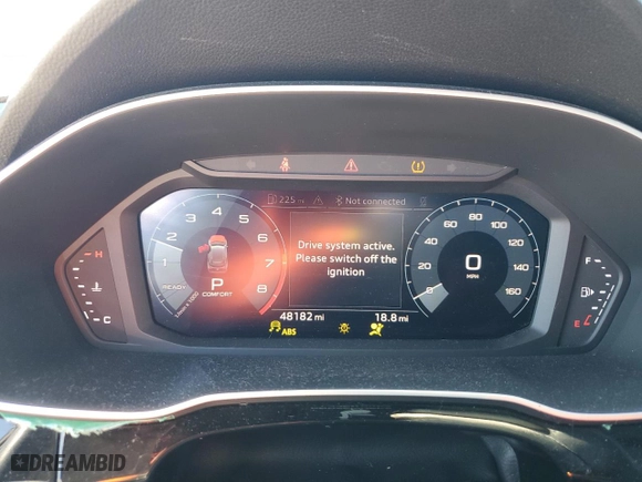 2020 Audi Q3 Premium Plus with VIN WA1BECF30L1090725, listed as a Copart auction lot 88291455 with 48,182 mi miles and Salvage Title. Bid and sale history available at carsss.com. Image 9.