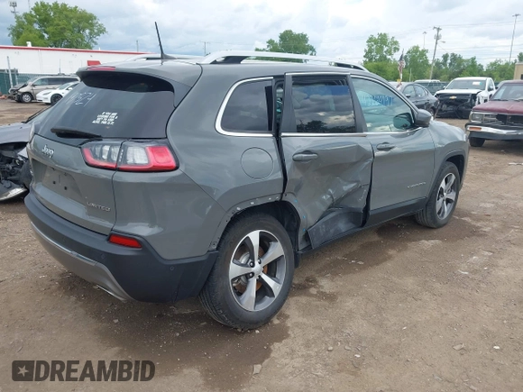 2021 Jeep Cherokee Limited with VIN 1C4PJMDX6MD197524, listed as a IAAI auction lot 42264197 with 47,077 mi miles and . Bid and sale history available at DreamBid. Image 4.