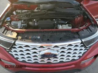 2020 Ford Explorer Platinum with VIN 1FM5K8HC7LGB80498, listed as a Copart auction lot 84075354 with 53,302 mi miles and Salvage Title. Bid and sale history available at carsss.com. Image 12.