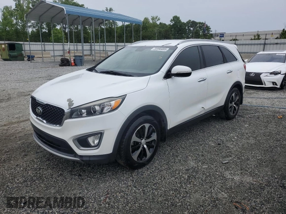 2016 Kia Sorento EX with VIN 5XYPH4A52GG125241, listed as a Copart auction lot 55995805 with 128,788 mi miles and Salvage title. Bid and sale history available at DreamBid. Image 1.
