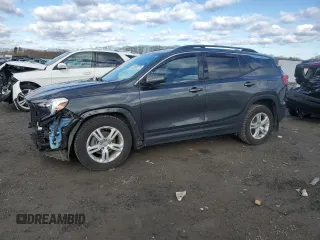 2020 GMC Terrain SLE with VIN 3GKALTEV0LL195174, listed as a Copart auction lot 47035275 with 57,105 mi miles and Salvage Title. Bid and sale history available at carsss.com. Image 1.