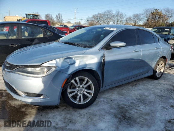 2015 Chrysler 200 Limited with VIN 1C3CCCABXFN714756, listed as a Copart auction lot 89199175 with 173,837 mi miles and Salvage Title. Bid and sale history available at DreamBid. Image 1.