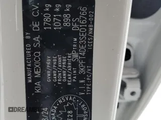 2025 Kia K4 LXS with VIN 3KPFT4DE3SE016766, listed as a Copart auction lot 84067914 with 3,571 mi miles and Salvage Title. Bid and sale history available at carsss.com. Image 12.