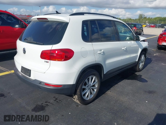 2017 Volkswagen Tiguan S with VIN WVGAV7AX5HK055081, listed as a IAAI auction lot 42224764 with 66,774 mi miles and . Bid and sale history available at DreamBid. Image 4.