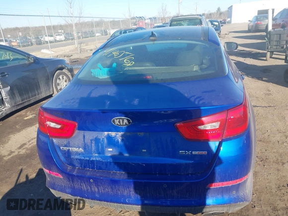 2015 Kia Optima SX Turbo with VIN 5XXGR4A66FG416821, listed as a IAAI auction lot 41465168 with 141,599 mi miles. Bid and sale history available at carsss.com. Image 17.