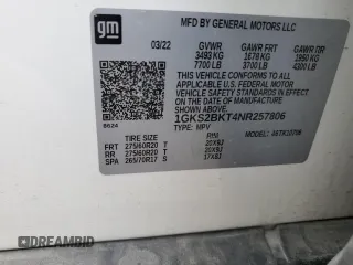 2022 GMC Yukon SLT with VIN 1GKS2BKT4NR257806, listed as a Copart auction lot 53239674 with 60,506 mi miles and Salvage Title. Bid and sale history available at carsss.com. Image 13.