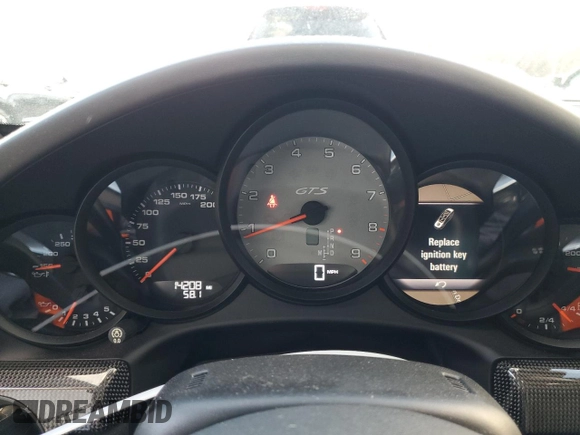 2016 Porsche 911 4S with VIN WP0BB2A93GS136097, listed as a Copart auction lot 76078574 with 14,208 mi miles and Salvage Title. Bid and sale history available at DreamBid. Image 9.