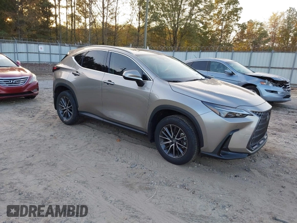 2023 Lexus NX with VIN 2T2GGCEZ1PC019526, listed as a IAAI auction lot 40700034 with 13,258 mi miles. Bid and sale history available at carsss.com. Image 1.