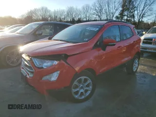 2022 Ford EcoSport SE with VIN MAJ6S3GL5NC468355, listed as a Copart auction lot 43474795 with 25,639 mi miles and Salvage Title. Bid and sale history available at carsss.com. Image 1.