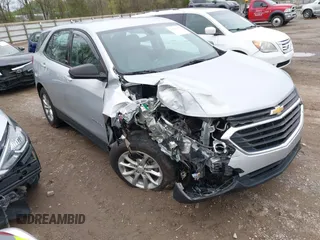 2019 Chevrolet Equinox LS with VIN 2GNAXHEV8K6170949, listed as a IAAI auction lot 41965525 with 124,883 mi miles and . Bid and sale history available at carsss.com. Image 1.