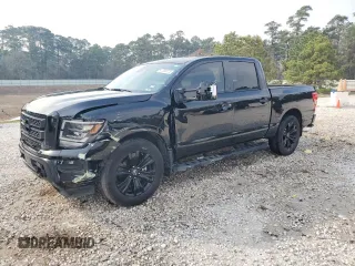 2024 Nissan Titan SV with VIN 1N6AA1EF4RN106064, listed as a Copart auction lot 47058275 with 21,935 mi miles and Clean title. Bid and sale history available at DreamBid. Image 1.