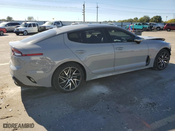2022 Kia Stinger GT-Line with VIN KNAE35LD2N6117282, listed as a Copart auction lot 76947664 with 44,453 mi miles and Salvage Title. Bid and sale history available at carsss.com. Image 3.