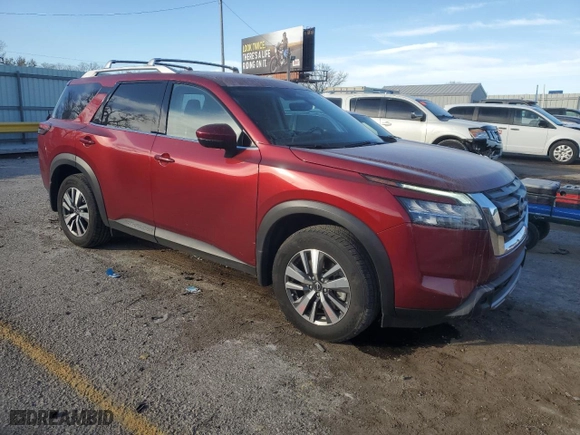 2024 Nissan Pathfinder SL with VIN 5N1DR3CC2RC205762, listed as a Copart auction lot 83455004 with 13,792 mi miles and Salvage Title. Bid and sale history available at carsss.com. Image 4.