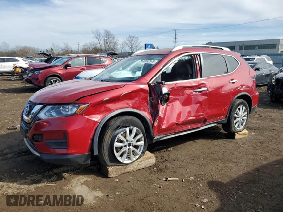 2017 Nissan Rogue S with VIN JN8AT2MV8HW266814, listed as a Copart auction lot 48042345 with 104,747 mi miles and Salvage Title. Bid and sale history available at carsss.com. Image 1.