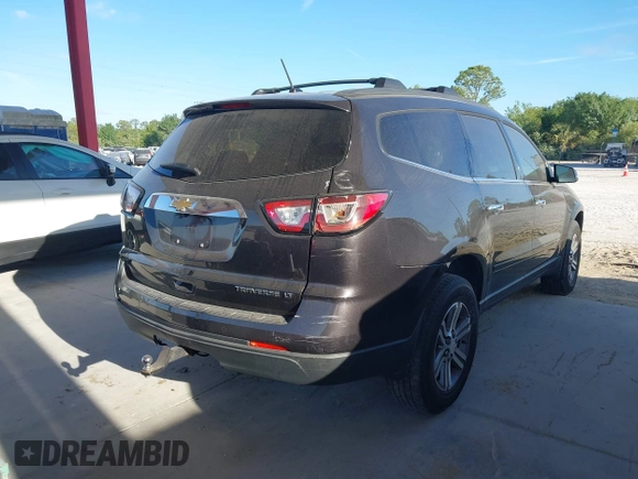 2015 Chevrolet Traverse LT with VIN 1GNKRHKD3FJ206601, listed as a IAAI auction lot 41855672 with 156,105 mi miles and . Bid and sale history available at DreamBid. Image 4.