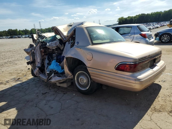 1996 Mercury Grand Marquis GS with VIN 2MELM74W3TX638675, listed as a Copart auction lot 57692154 with Not Provided miles and Non Repairable. Bid and sale history available at DreamBid. Image 2.