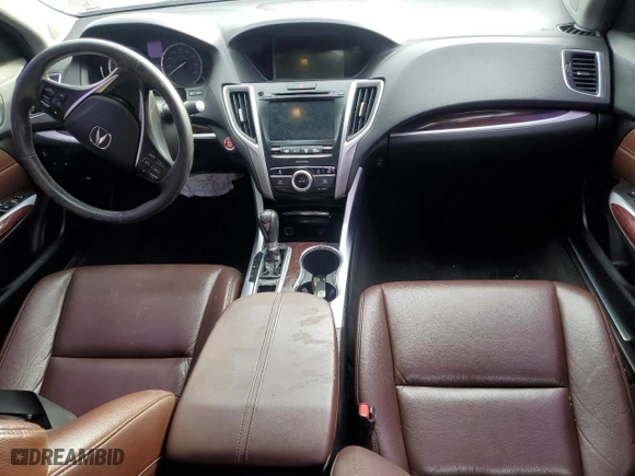 2015 Acura TLX with VIN 19UUB1F34FA022011, listed as a Copart auction lot 43238735 with 0 mi miles and Salvage Title. Bid and sale history available at carsss.com. Image 8.