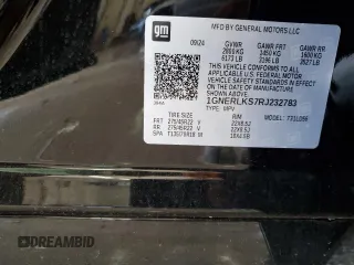 2024 Chevrolet Traverse FWD RS с VIN 1GNERLKS7RJ232783, выставлен на аукционе Copart как лот 55568235 с пробегом 8 594 миль миль и Списание • Salvage title. История ставок и продаж доступна на DreamBid. Изображение 13.