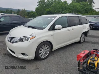 2017 Toyota Sienna XLE with VIN 5TDDZ3DCXHS166855, listed as a Copart auction lot 62762455 with 167,212 mi miles and Salvage title. Bid and sale history available at DreamBid. Image 1.