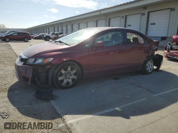 2011 Honda Civic LX with VIN 19XFA1F56BE026953, listed as a Copart auction lot 53395815 with 167,591 mi miles and Salvage Title. Bid and sale history available at DreamBid. Image 1.