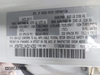 2017 Mazda CX-5 Touring z VIN JM3KFBCL8H0214052, wystawiony jako IAAI lot #41940783 z przebiegiem 120 083 mil mil oraz . Historia ofert i sprzedaży dostępna na DreamBid. Obrazek 9.