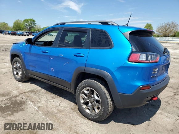 2019 Jeep Cherokee Trailhawk z VIN 1C4PJMBX2KD341540, wystawiony jako Copart lot #55656625 z przebiegiem 88 128 mil mil oraz Szkoda całkowita • Salvage title. Historia ofert i sprzedaży dostępna na DreamBid. Obrazek 2.