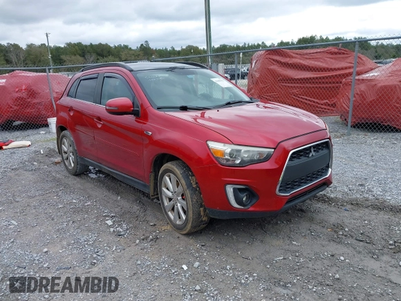 2015 Mitsubishi Outlander Sport 2.4 GT with VIN 4A4AP4AW3FE025750, listed as a IAAI auction lot 41601911 with 1 mi miles. Bid and sale history available at carsss.com. Image 1.