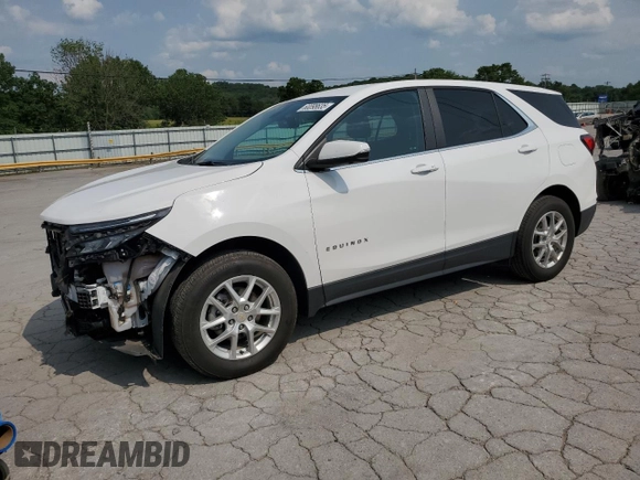 2022 Chevrolet Equinox LT z VIN 3GNAXUEV8NL253838, wystawiony jako Copart lot #60098635 z przebiegiem 50 400 mil mil oraz Szkoda całkowita • Salvage title. Historia ofert i sprzedaży dostępna na DreamBid. Obrazek 1.