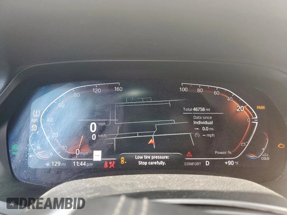 2022 BMW X5 xDrive40i with VIN 5UXCR6C01N9K79249, listed as a Copart auction lot 59142615 with 46,758 mi miles and Salvage title. Bid and sale history available at DreamBid. Image 9.