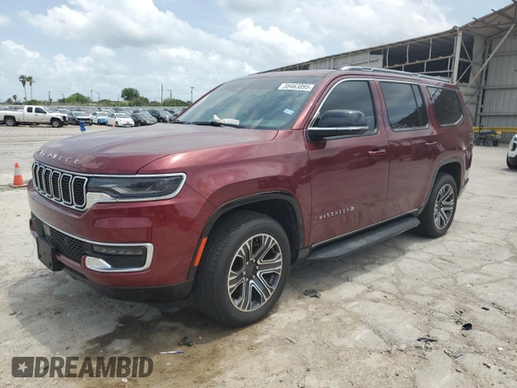 2023 Jeep Grand Wagoneer with VIN 1C4SJUAT0PS543448, listed as a Copart auction lot 55463895 with 34,664 mi miles and Salvage title. Bid and sale history available at DreamBid. Image 1.