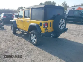 2019 Jeep Wrangler Unlimited Sport S with VIN 1C4HJXDG4KW579364, listed as a IAAI auction lot 41809318 with 22,370 mi miles and . Bid and sale history available at DreamBid. Image 3.
