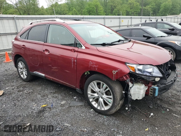 2010 Lexus RX 450h with VIN JTJBC1BA2A2024623, listed as a Copart auction lot 54246765 with Not provided miles and Salvage title. Bid and sale history available at DreamBid. Image 4.