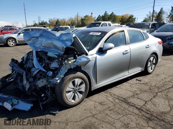 2017 Kia Optima Hybrid with VIN KNAGT4LC1H5005061, listed as a Copart auction lot 76881074 with 121,762 mi miles and Salvage Title. Bid and sale history available at carsss.com. Image 1.