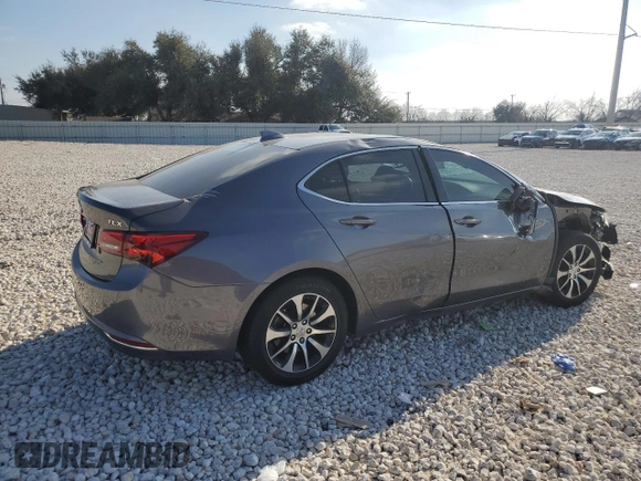 2017 Acura TLX with VIN 19UUB1F32HA003881, listed as a Copart auction lot 44217035 with 0 mi miles and Salvage Title. Bid and sale history available at carsss.com. Image 3.
