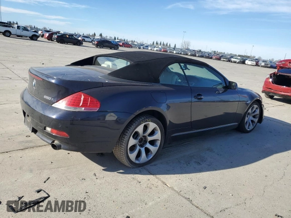 2006 BMW 6 Series 650Ci z VIN WBAEK13486CN78310, wystawiony jako Copart lot #88367535 z przebiegiem 97 566 mil mil oraz Szkody całkowita. Historia ofert i sprzedaży dostępna na DreamBid. Obrazek 3.