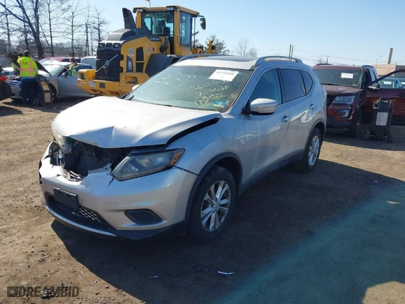 2015 Nissan Rogue SV with VIN 5N1AT2MV4FC799863, listed as a IAAI auction lot 41755466 with 120558 miles. Bid and sale history available at carsss.com. Image 2.