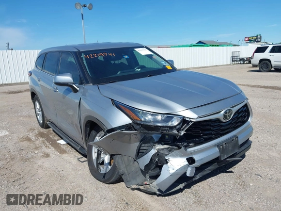 2020 Toyota Highlander L with VIN 5TDCZRAH5LS018796, listed as a IAAI auction lot 42219741 with 163,948 mi miles and . Bid and sale history available at DreamBid. Image 6.